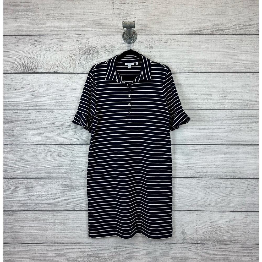 Chico's Blue and White Striped Mini Dress